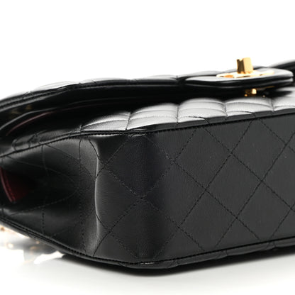 Chanel Lambskin Quilted Small Double Flap Black 9 of 14