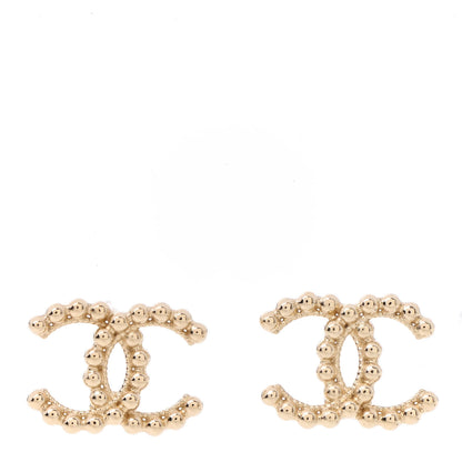 Chanel Metal Bead CC Earrings Gold 1 of 5