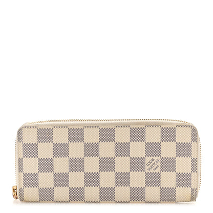 Louis Vuitton Damier Azur Clemence Wallet Rose Ballerine 1 of 8
