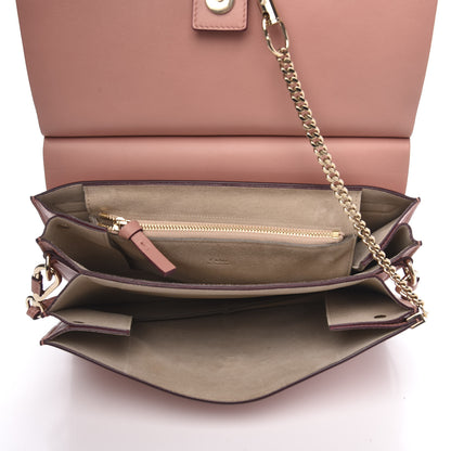 Chloe Calfskin Suede Medium Faye Shoulder Bag Misty Rose Dark Purple 5 of 9