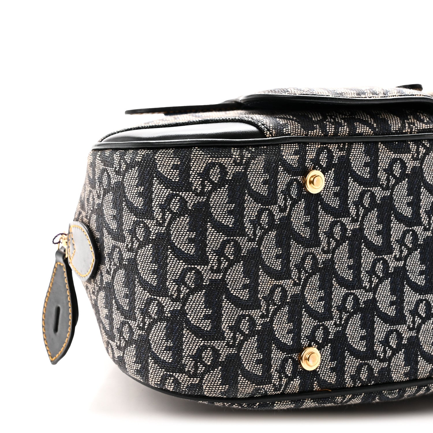Christian Dior Monogram Mini Saddle Bowler Navy 9 of 10