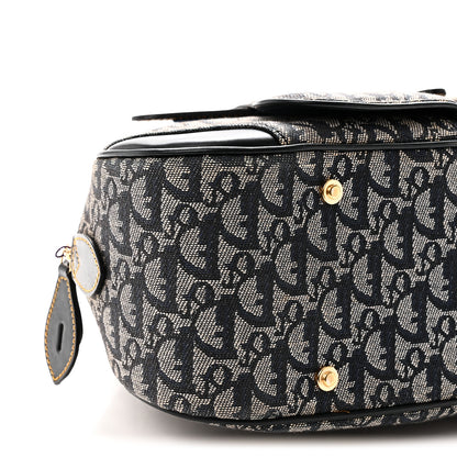 Christian Dior Monogram Mini Saddle Bowler Navy 9 of 10