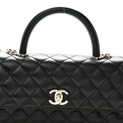 Chanel Caviar Quilted Maxi East West Coco Handle Flap Black 8 of 11