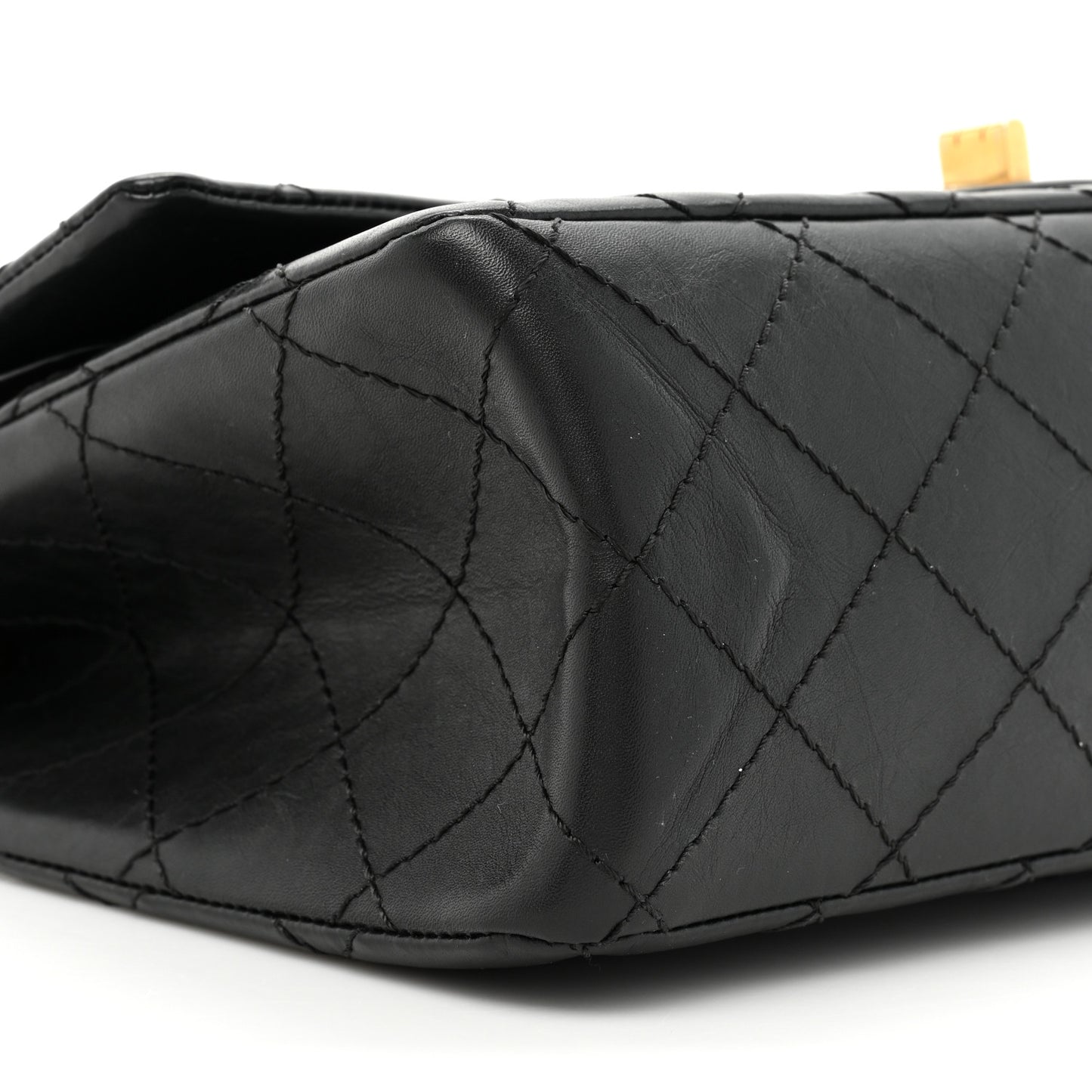 Aged Calfskin Quilted 2.55 Reissue 226 Flap Black