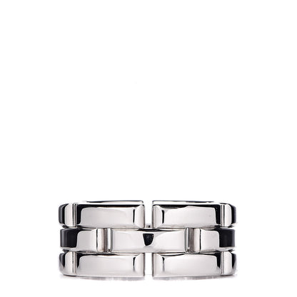 Cartier 18K White Gold Maillon Panthere 3 Row Ring 49 4.75 1 of 4