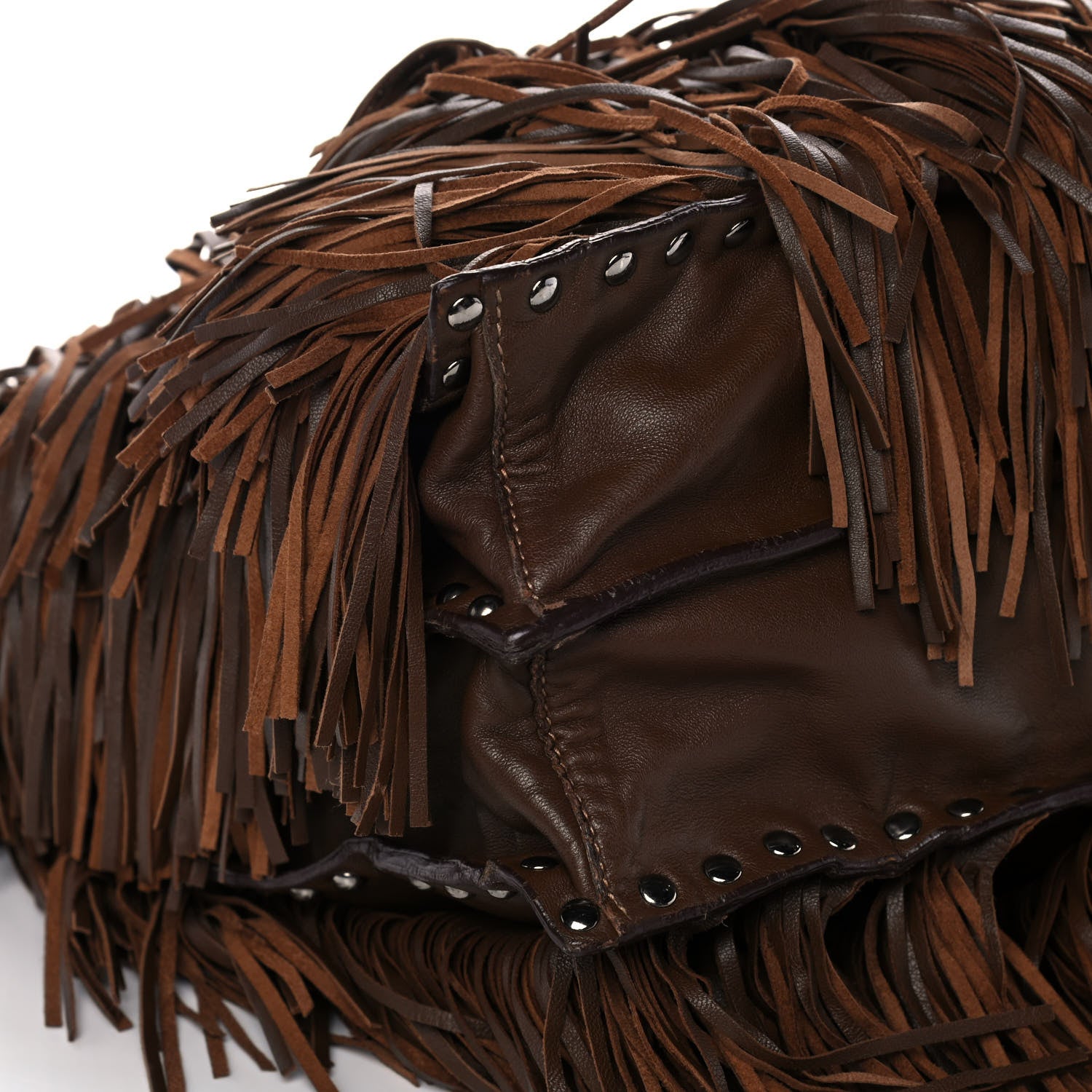 Prada Nappa Fringe Shopping Tote Noce 9 of 12
