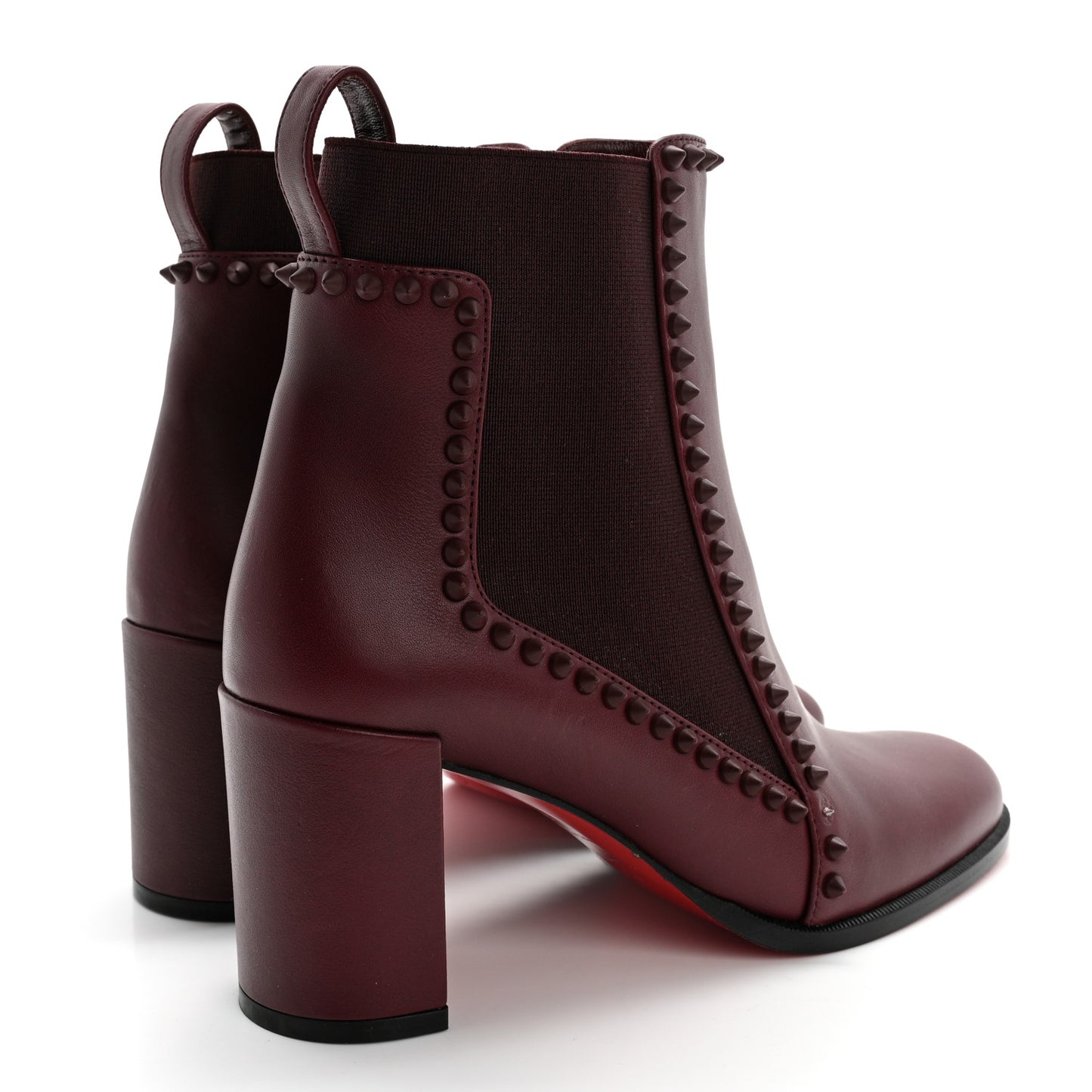 Calfskin Out Line Spike Lug 70 Boots 38 Bordeaux