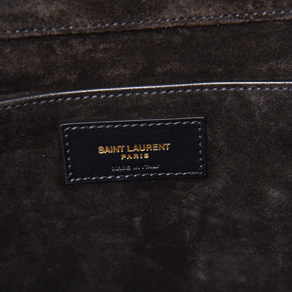 Saint Laurent Raffia Medium Monogram Kate Satchel Naturale Black 9 of 11