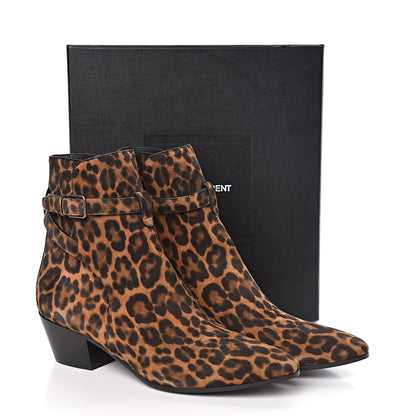 Saint Laurent Suede Blake Ankle Boots 39.5 Leopard 8 of 8