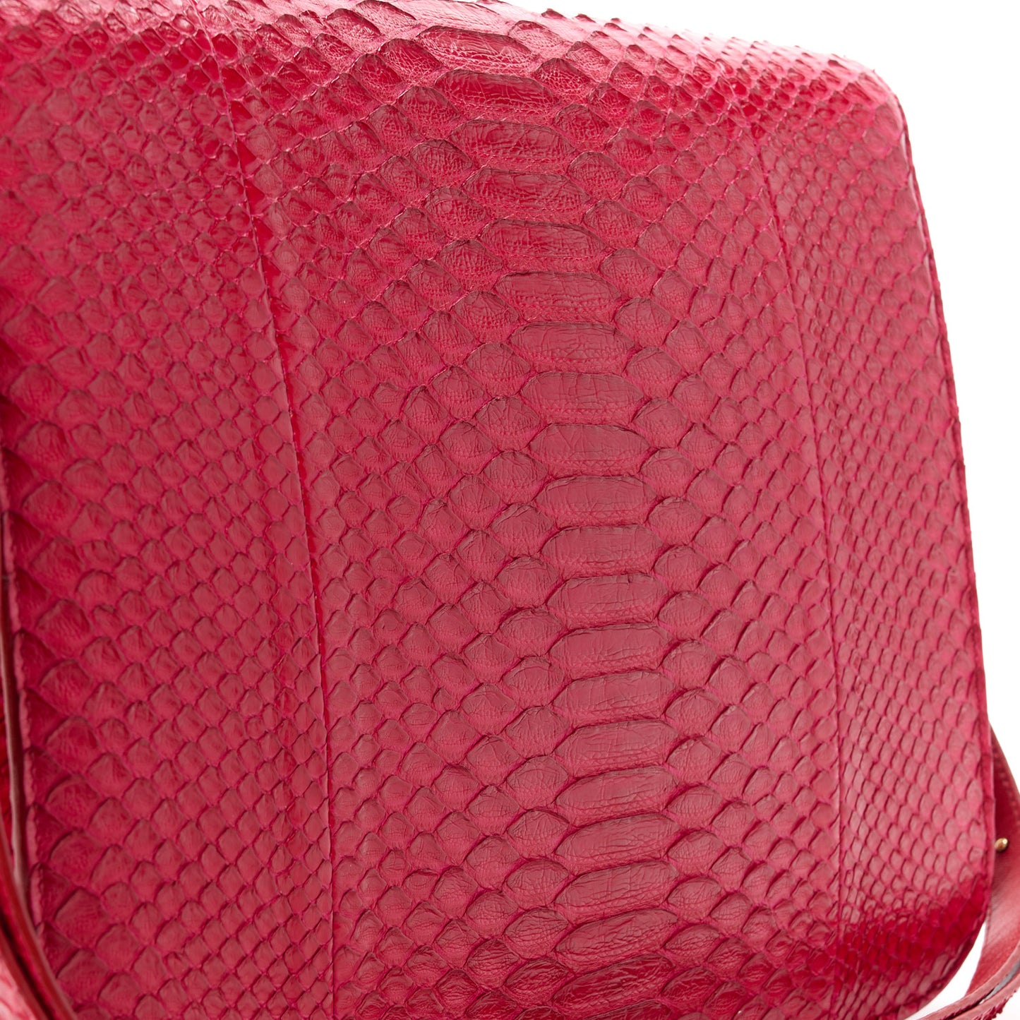 Snakeskin Medium Classic Box Flap Red