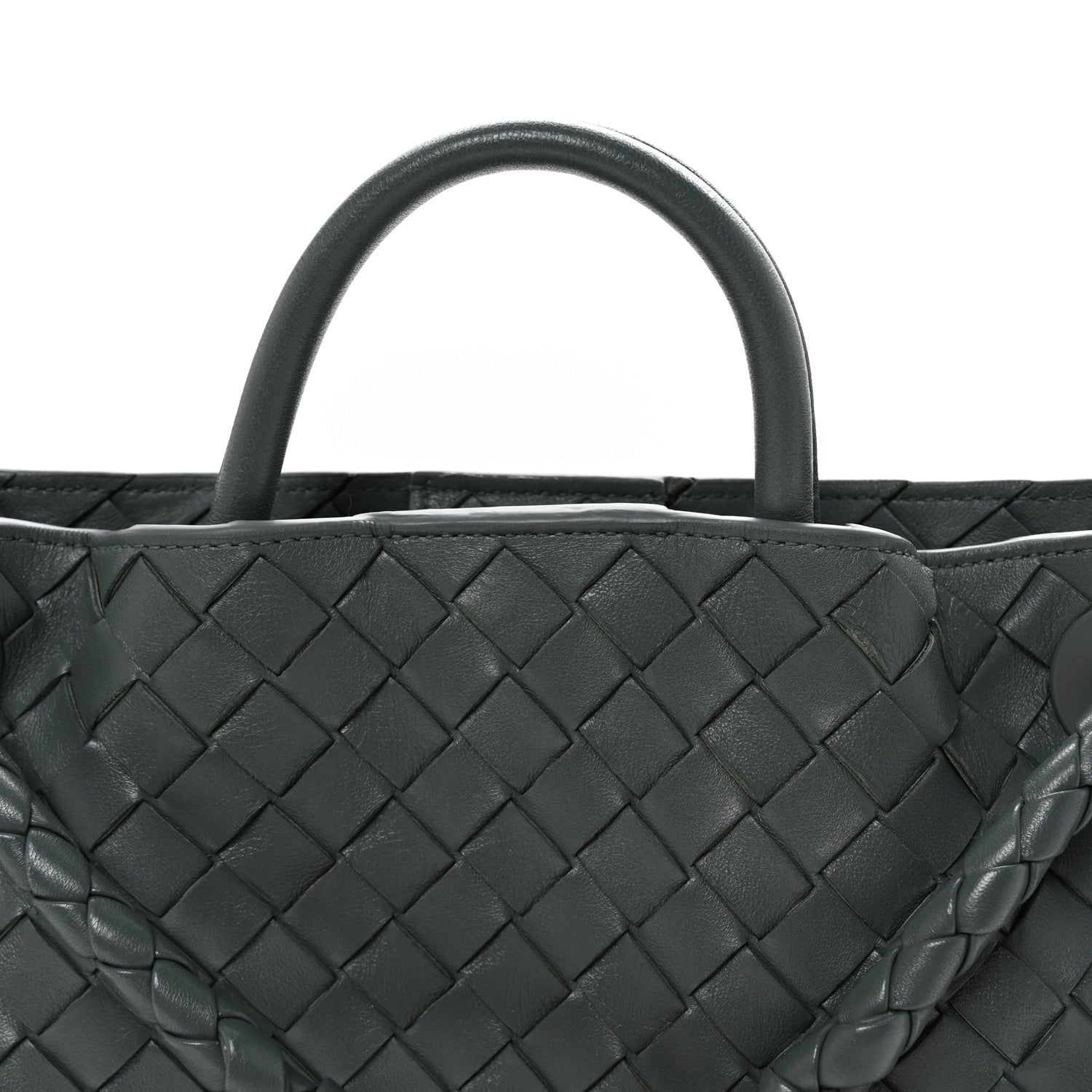 Bottega Veneta Nappa Intrecciato Medium Andiamo Shoulder Bag Slate 7 of 9