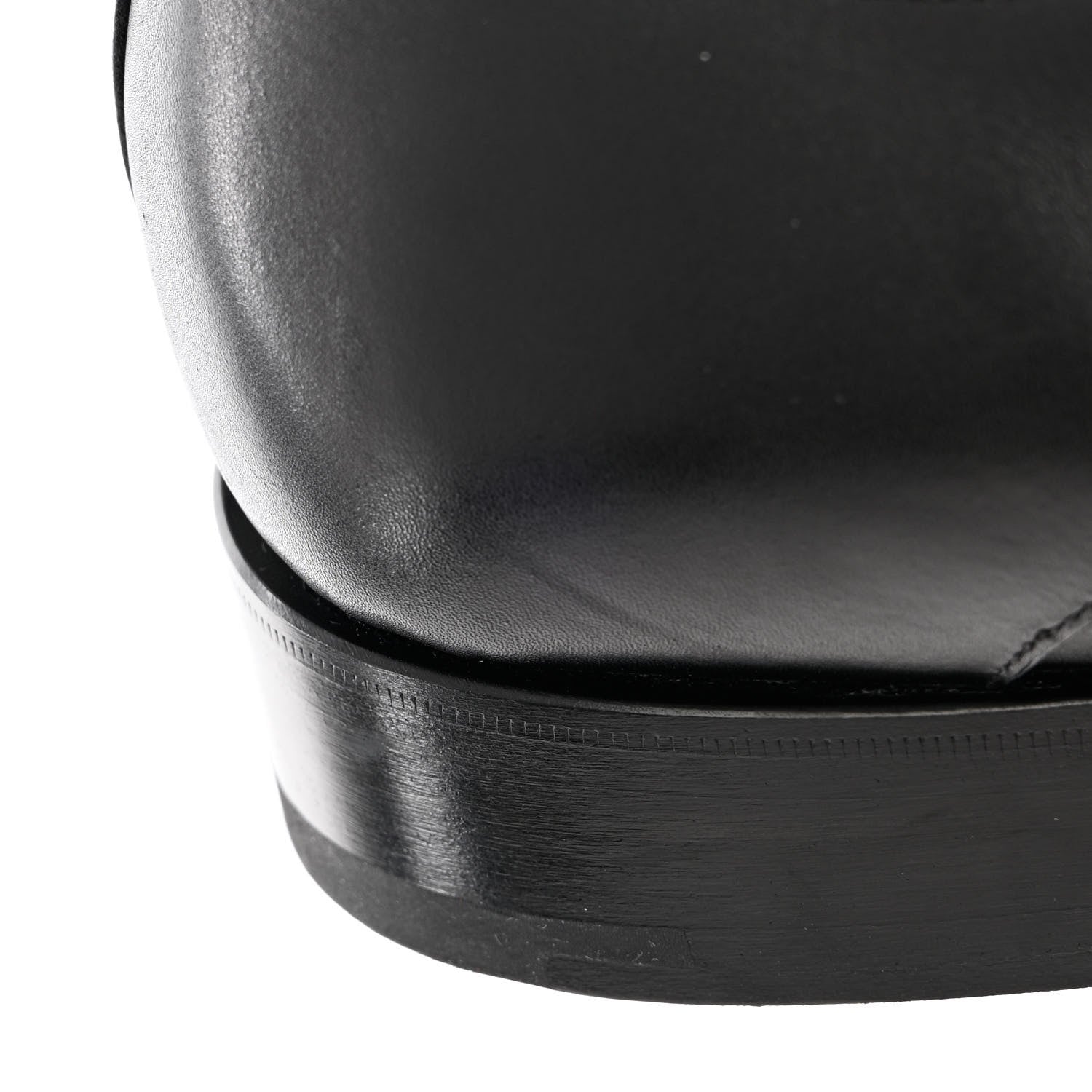 Hermes Calfskin Mens Buckle Loafers 42 Black 10 of 19