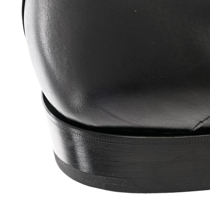 Hermes Calfskin Mens Buckle Loafers 42 Black 10 of 19