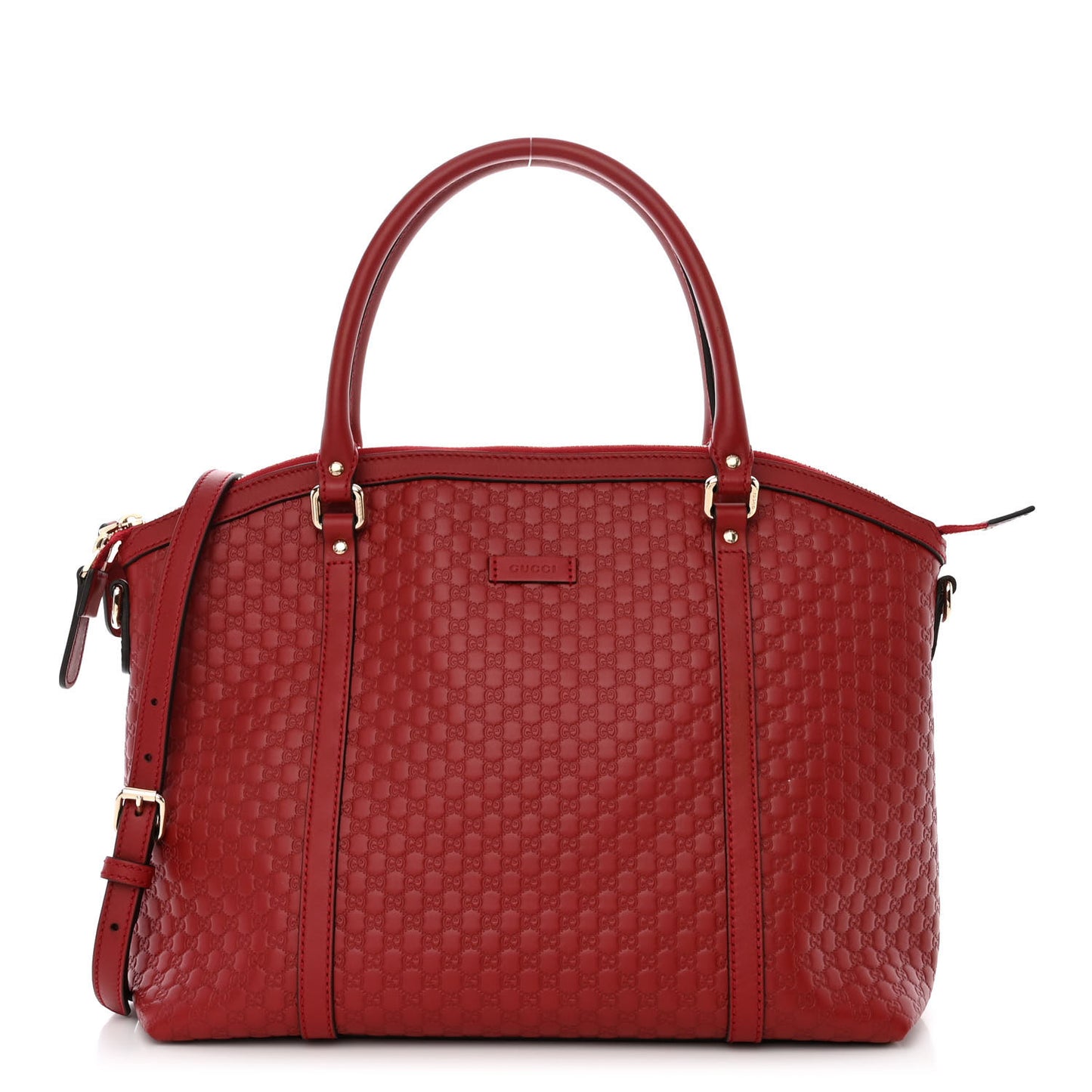 Soft Microguccissima Dome Satchel Red