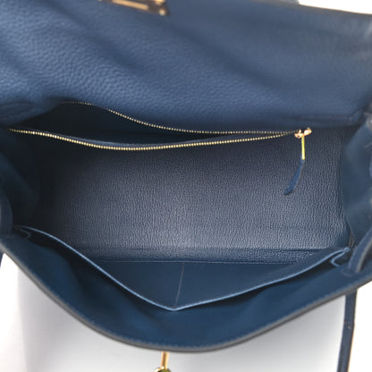 Hermes Togo Kelly Retourne 28 Bleu De Prusse 5 of 10