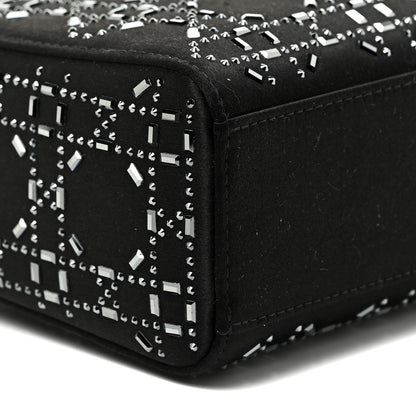Christian Dior Satin Crystal Cannage Mini Lady Dior Black 5 of 11