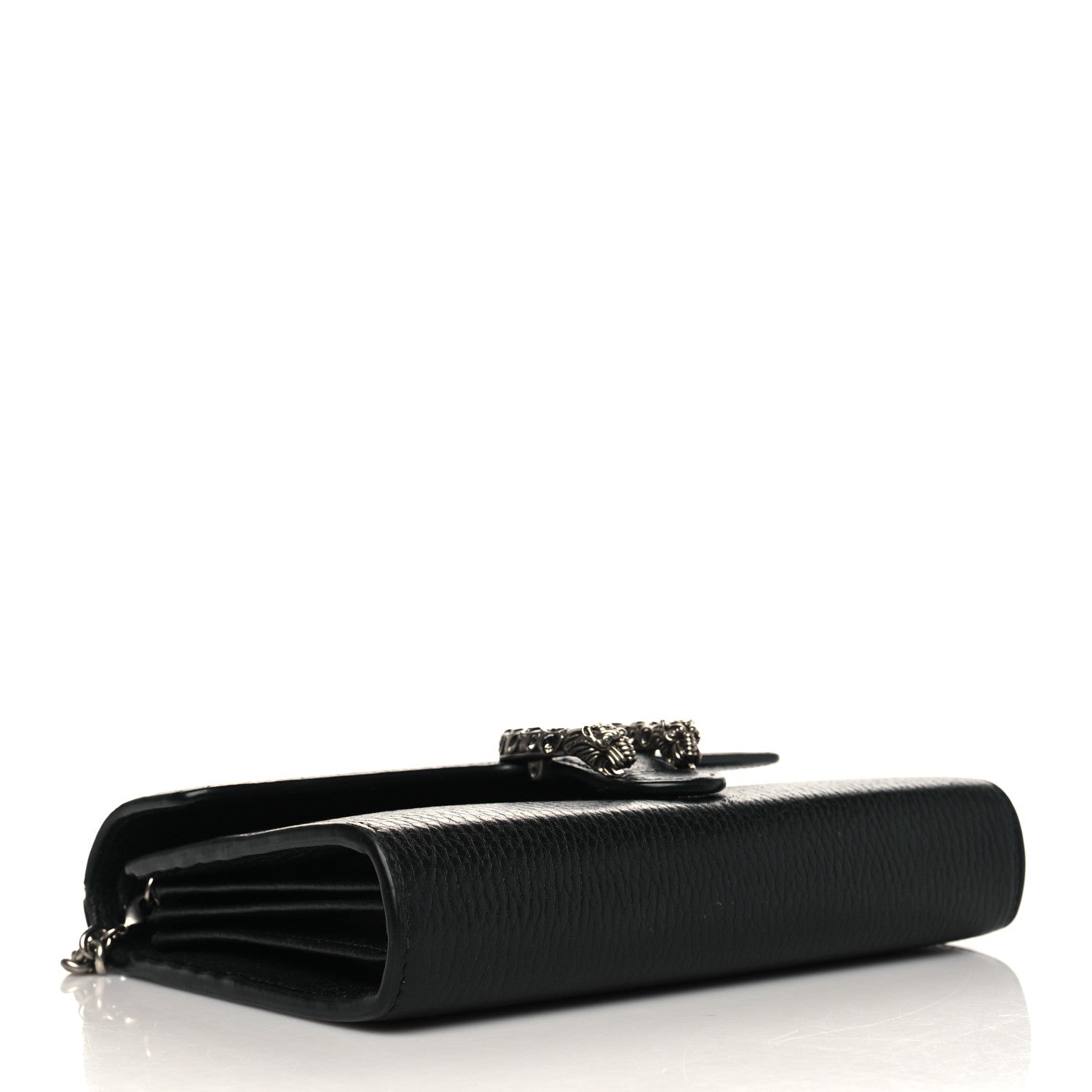 Gucci Calfskin Mini Dionysus Chain Wallet Black 3 of 5