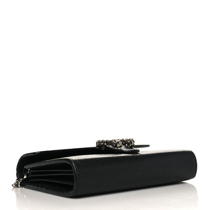 Gucci Calfskin Mini Dionysus Chain Wallet Black 3 of 5