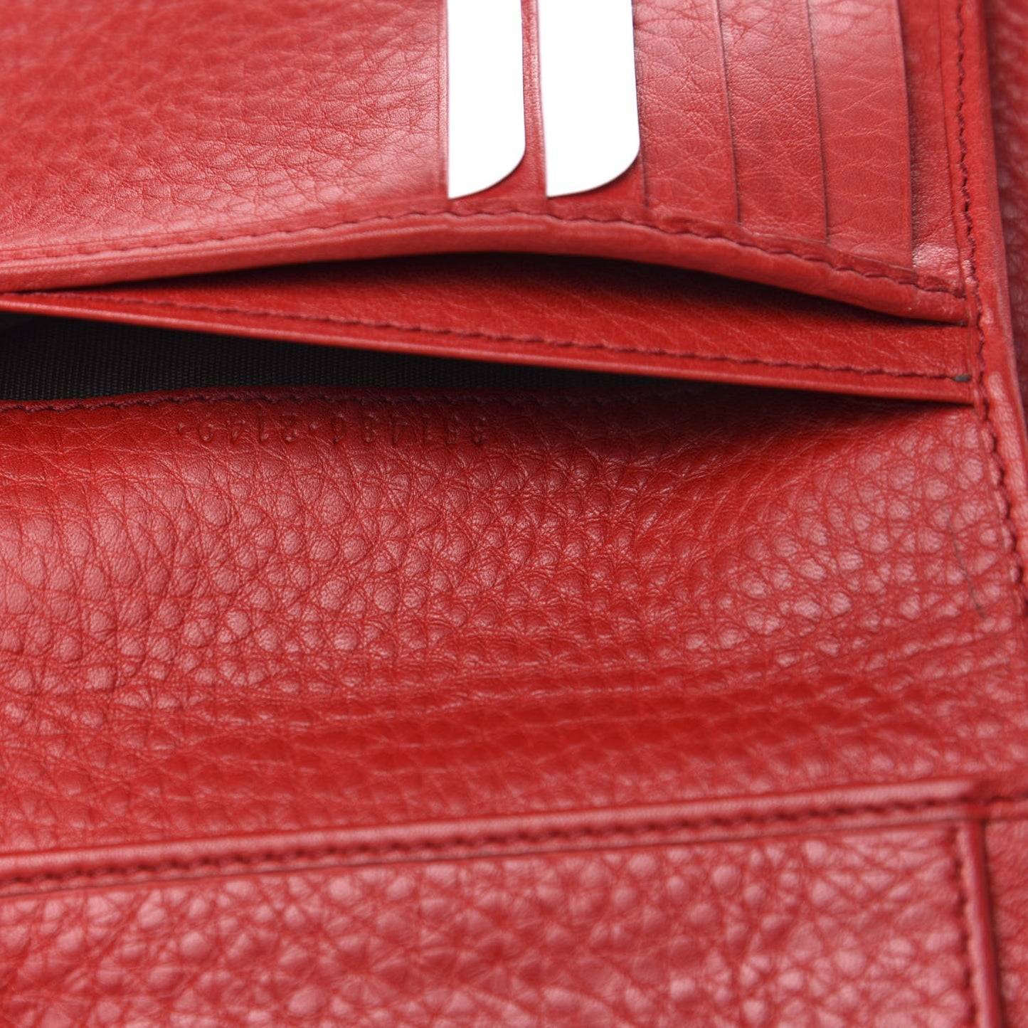 Pebbled Calfskin Medium Soho Zip Around Wallet Red