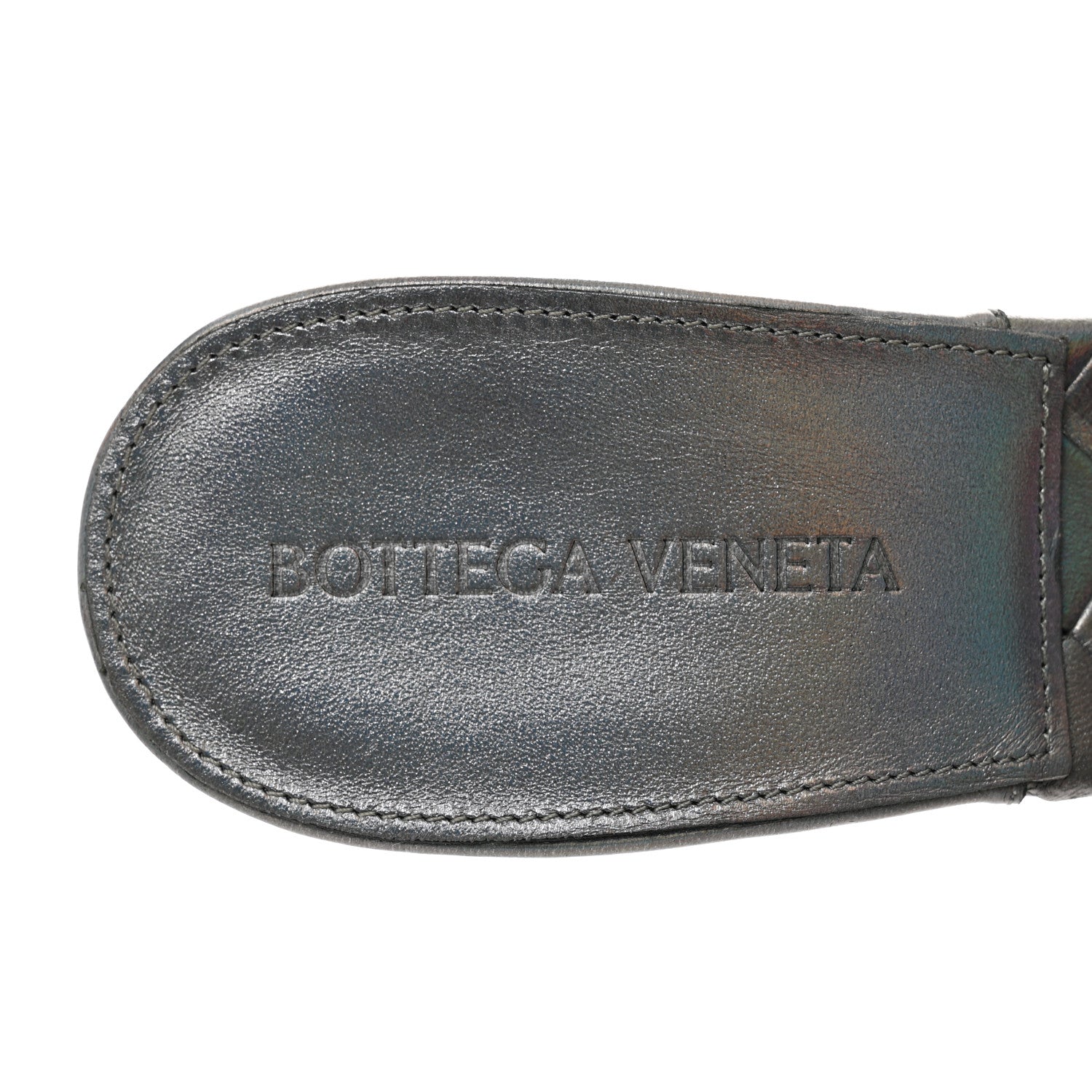 Bottega Veneta Laser Nappa Maxi Intrecciato Lido 90mm Mule Sandals 37 Oyster 5 of 7