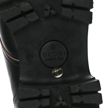 Gucci Cordovan Lux Web Arley Lug Sole Loafers 10 Black Verde Hibiscus Red 6 of 10