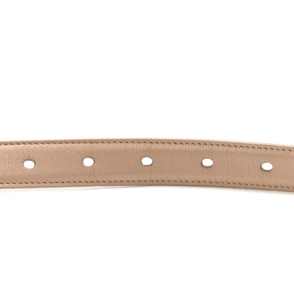 Saint Laurent Smooth Calfskin Monogram Square Buckle Belt 80 32 Dark Beige 3 of 5