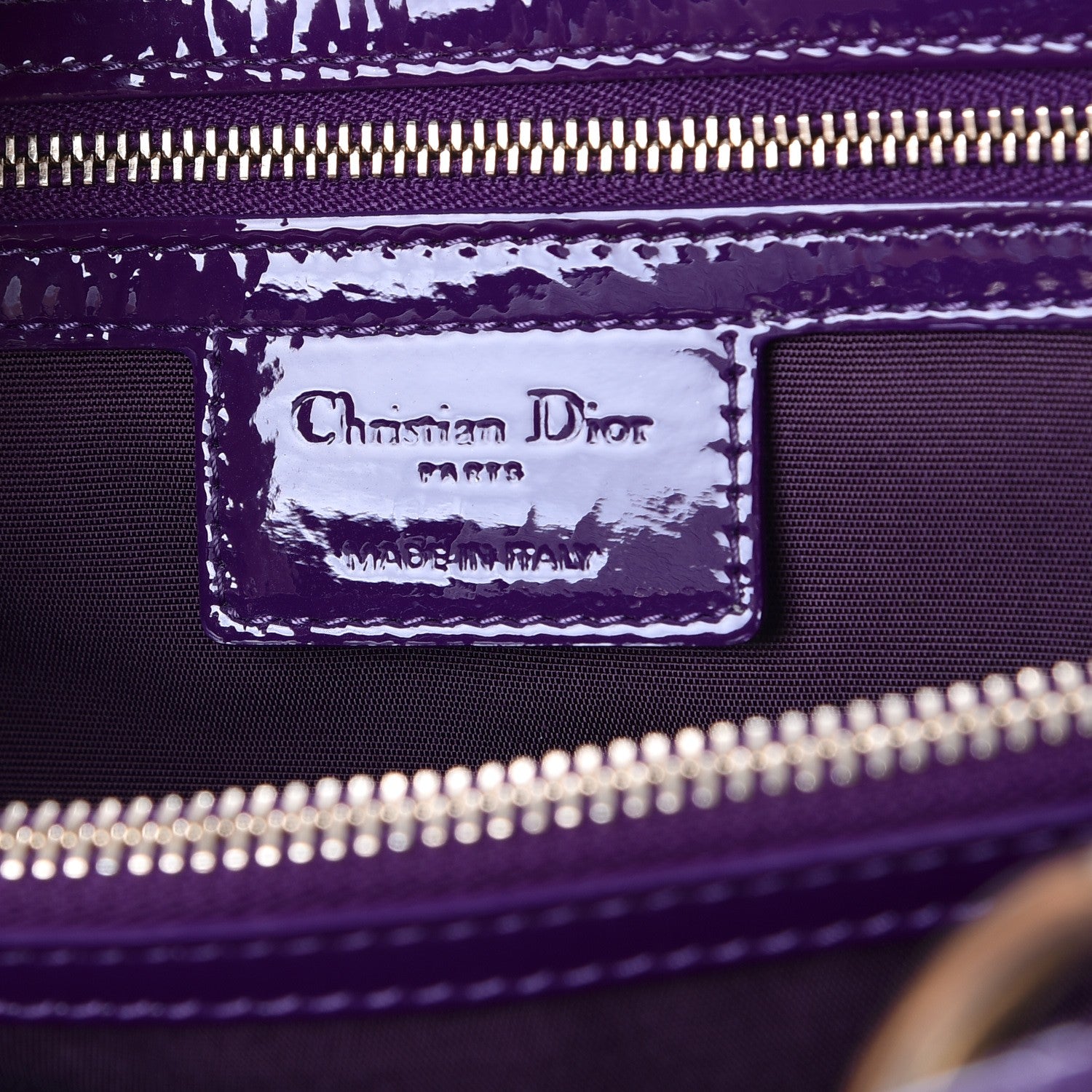 Christian Dior Patent Cannage Small Dior Soft Shopping Tote Violet 6 of 8