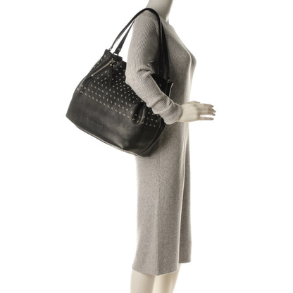 Burberry Calfskin Grommet Medium Maidstone Shoulder Bag Black 2 of 8