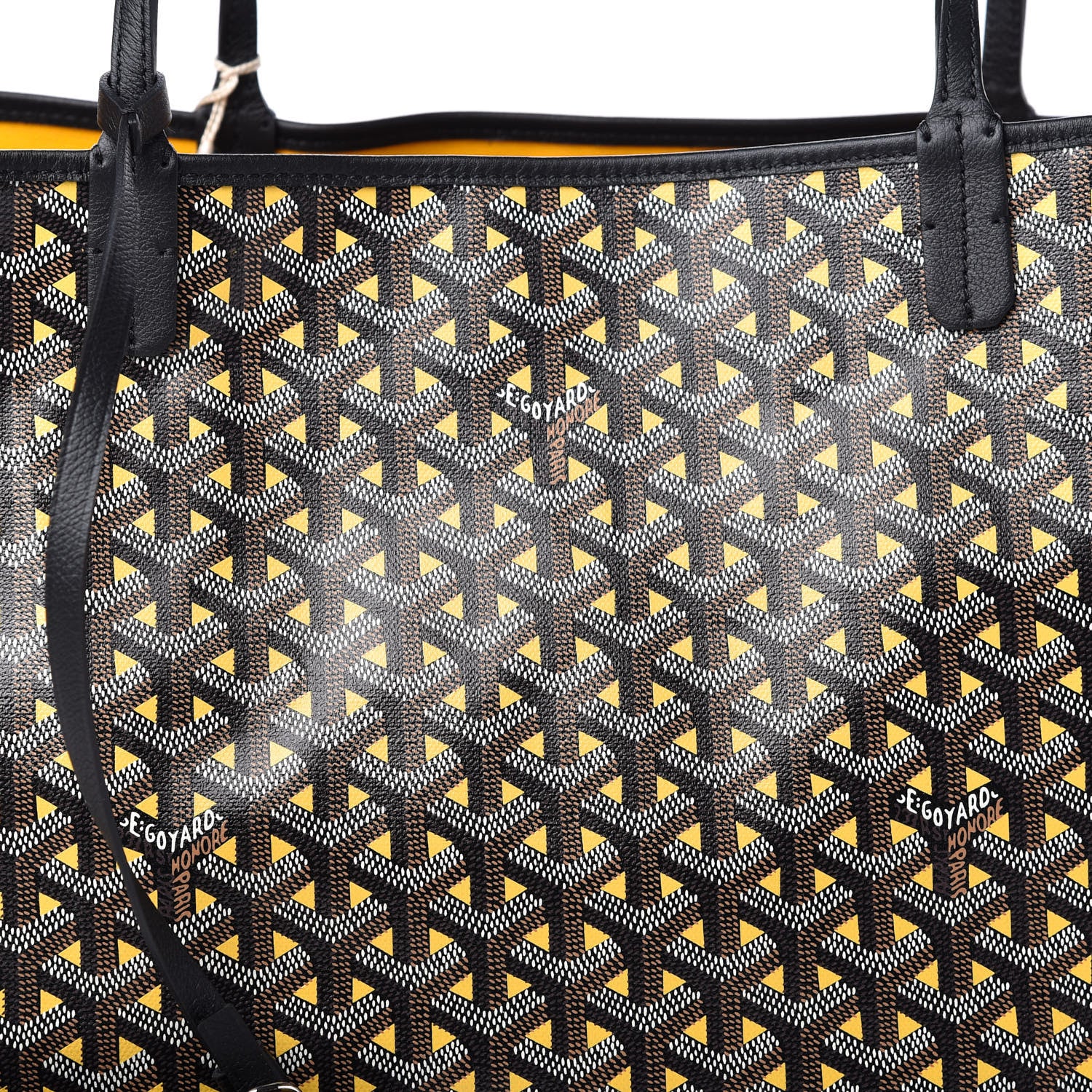 Goyard Goyardine Saint Louis Claire Voie GM Black Yellow 8 of 10