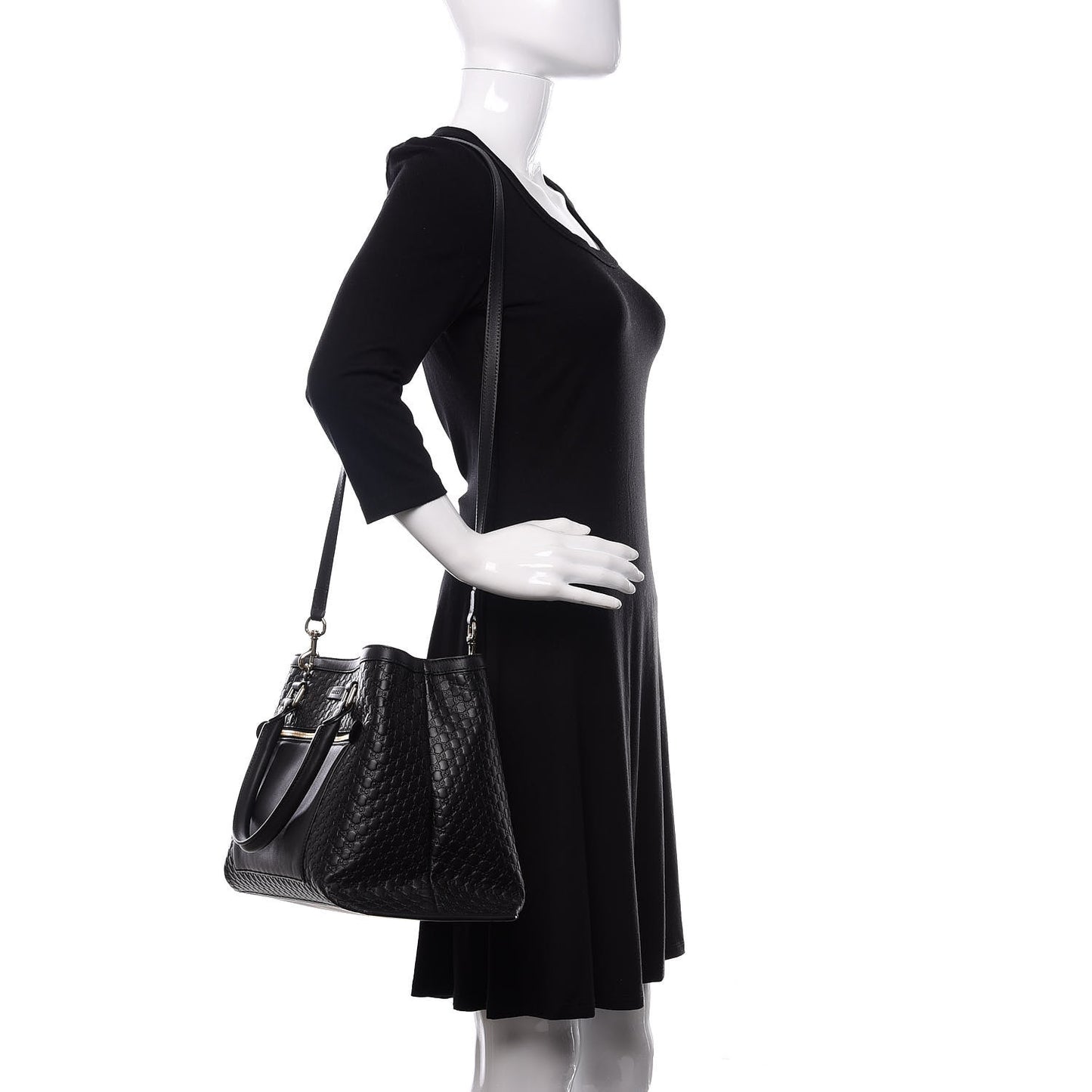 Soft Microguccissima Medium Tote Black