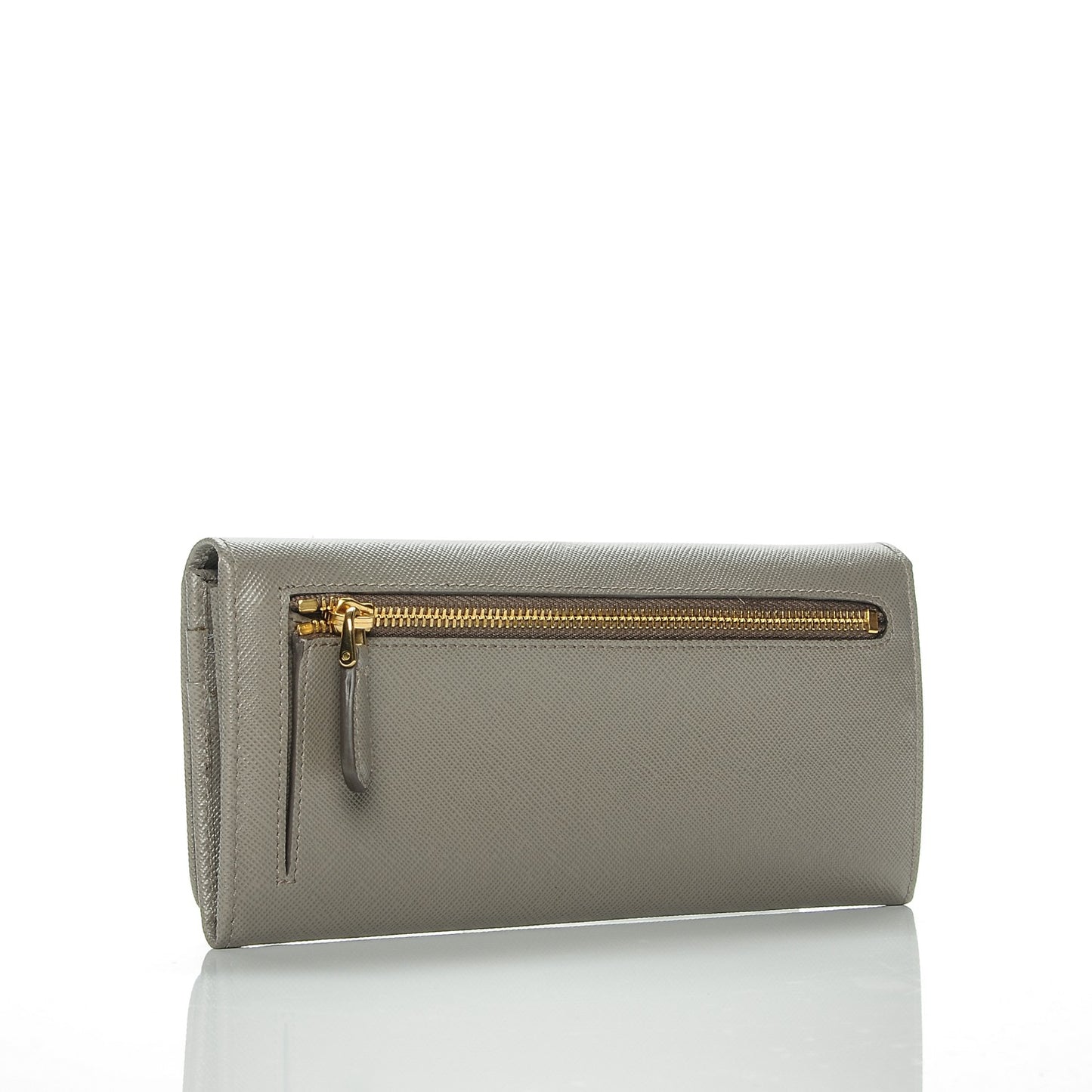 Saffiano Metal Continental Flap Wallet Argilla