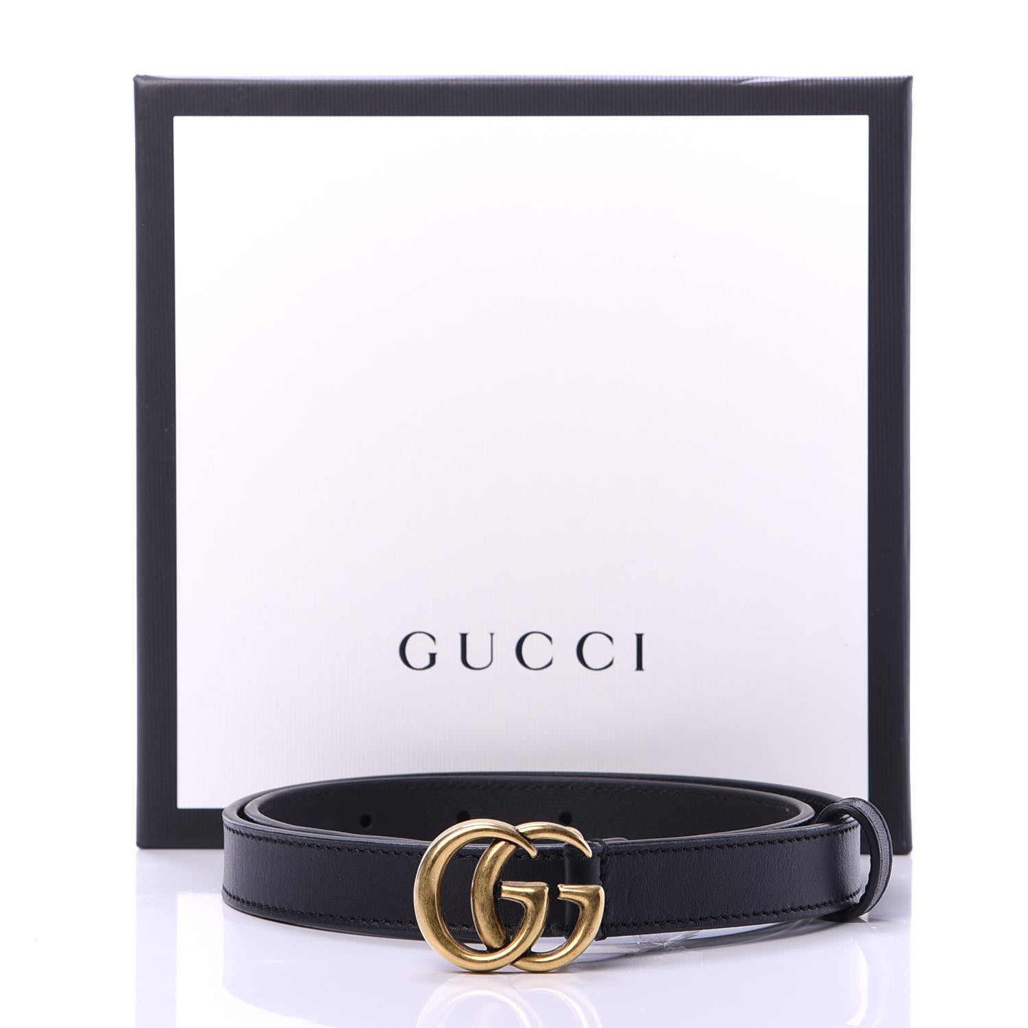 Gucci Calfskin Double G 20mm Belt 70 28 Black 8 of 8