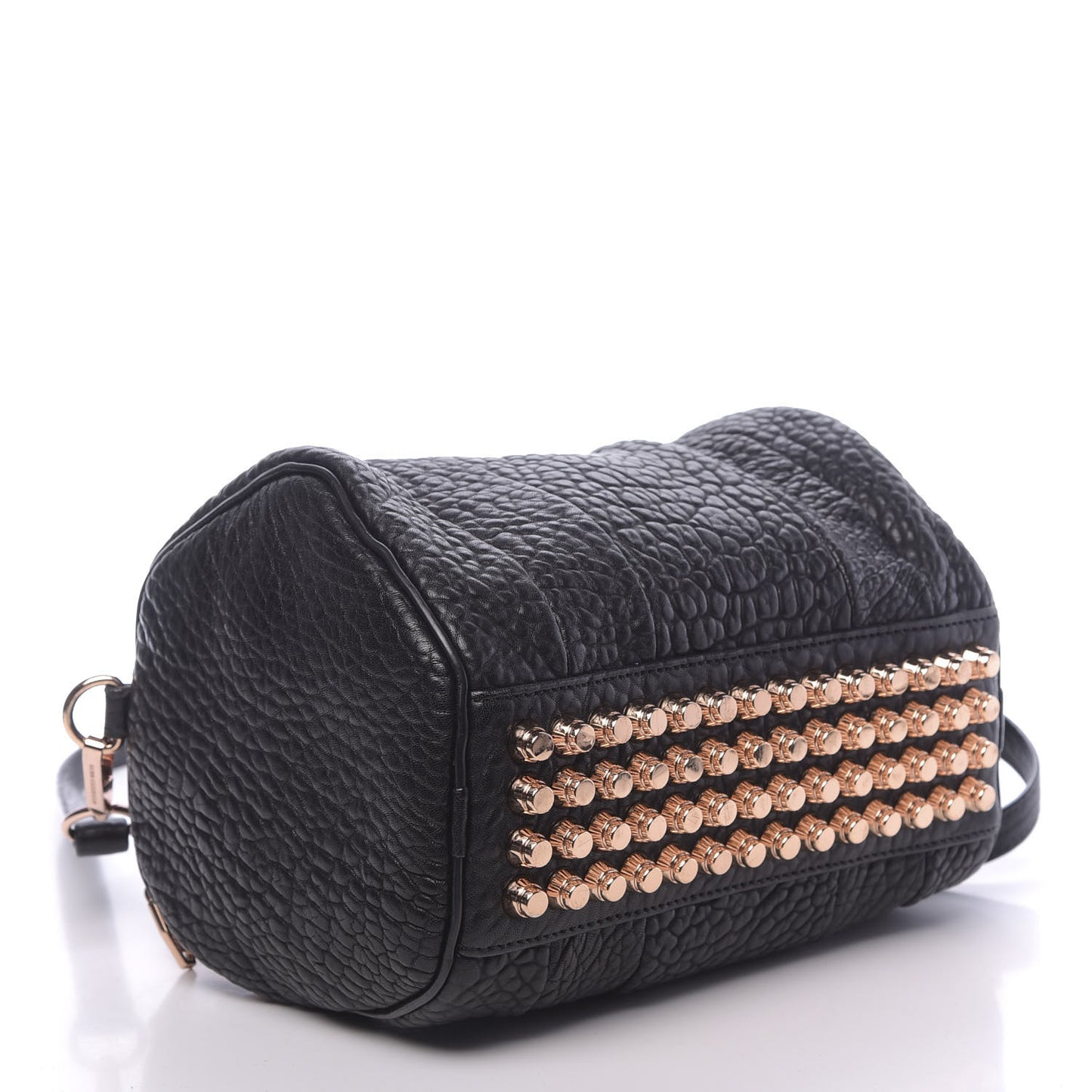 Pebbled Lambskin Rockie Black Rose Gold Hardware