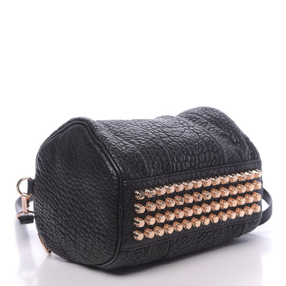 Alexander Wang Pebbled Lambskin Rockie Black Rose Gold Hardware 4 of 10