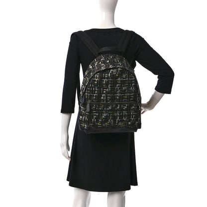 Fendi Nylon CamouFF Pouch Pocket Backpack Black Multicolor 2 of 10