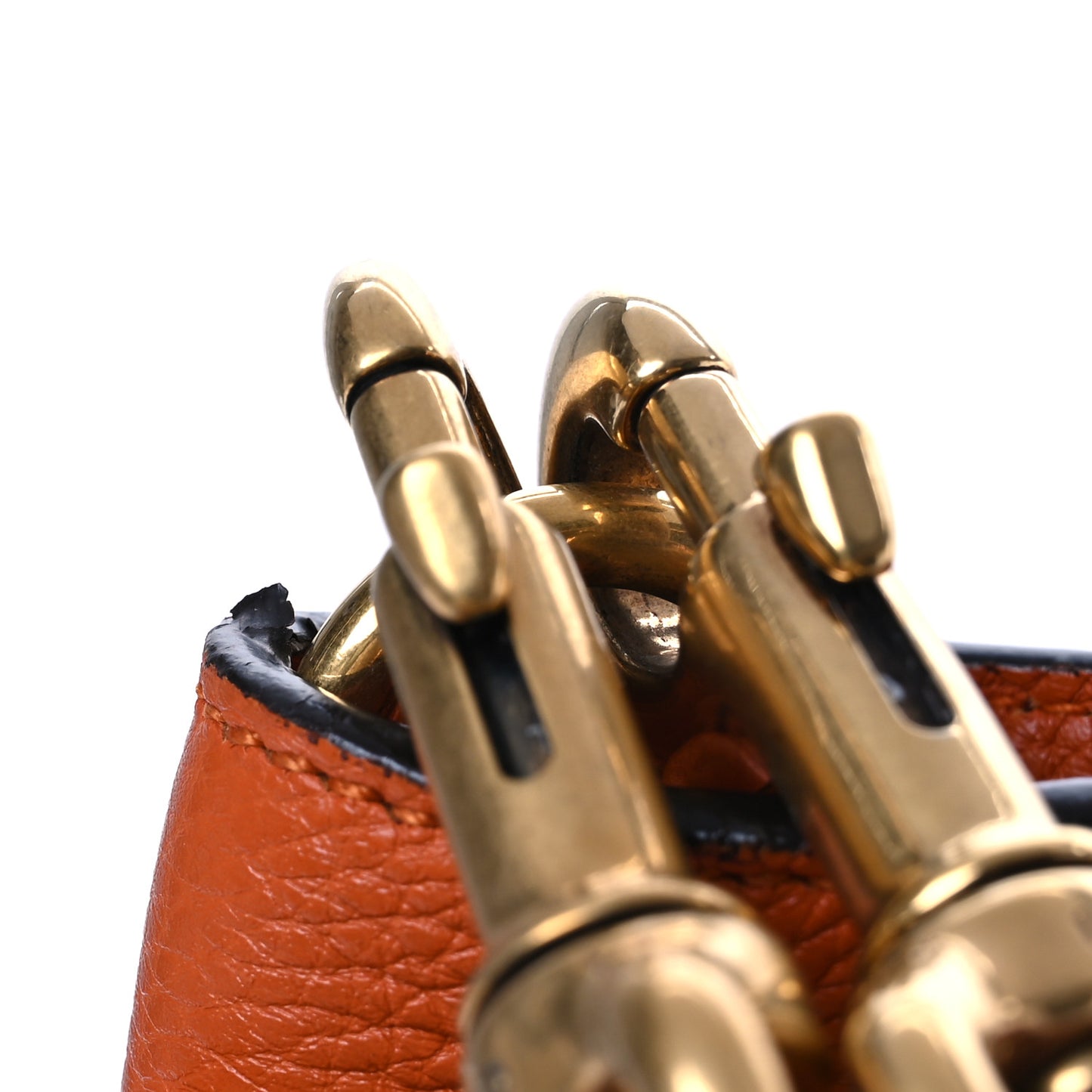Soft Grained Calfskin Small Jackie Bucket Bag Orange