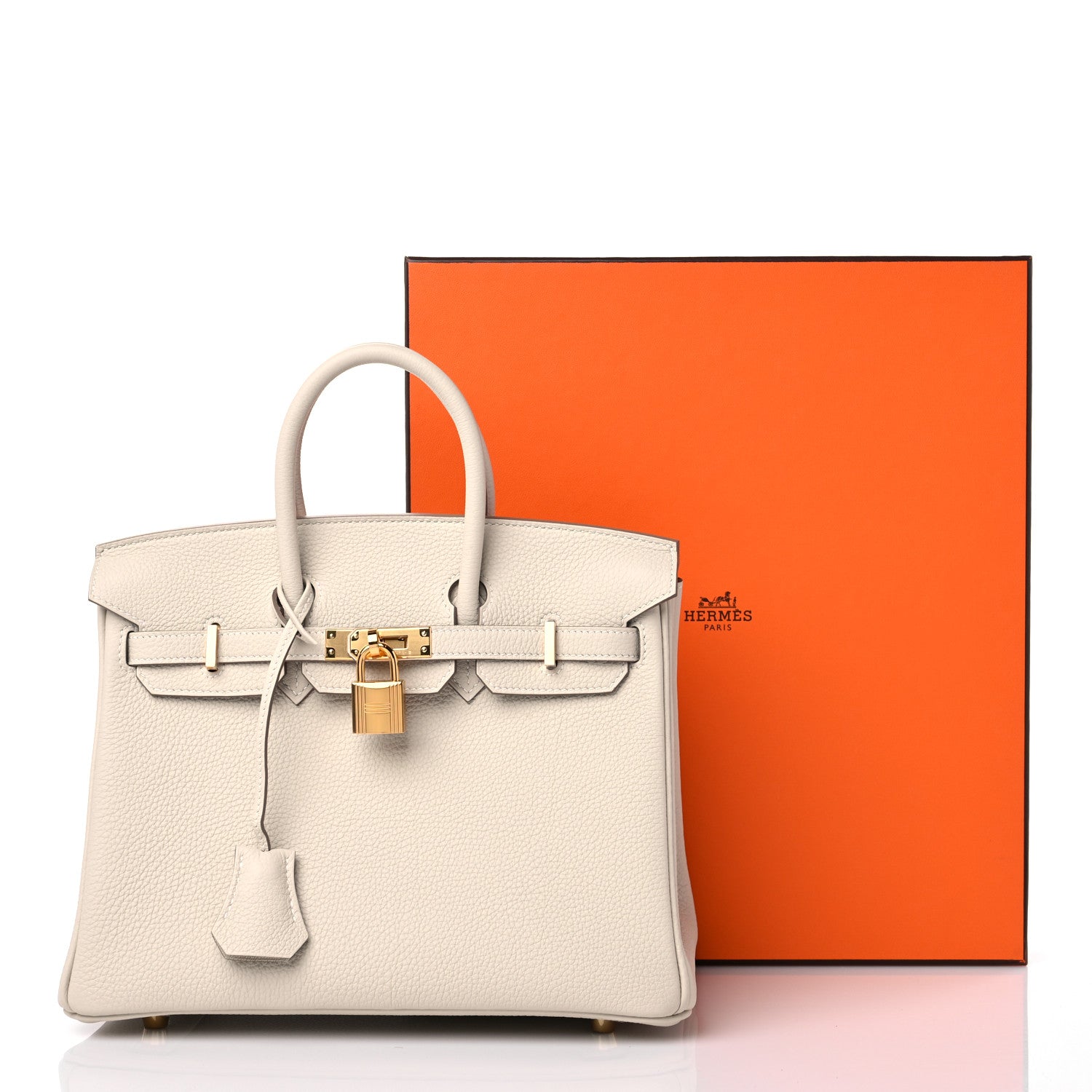 Hermes Togo Birkin 25 Craie 9 of 9