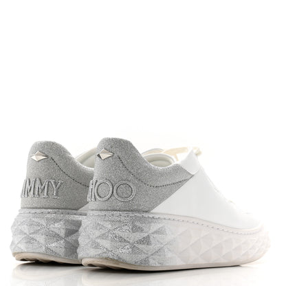 Jimmy Choo Nappa Diamond Maxi Platform Sneakers 38.5 White Silver 5 of 11