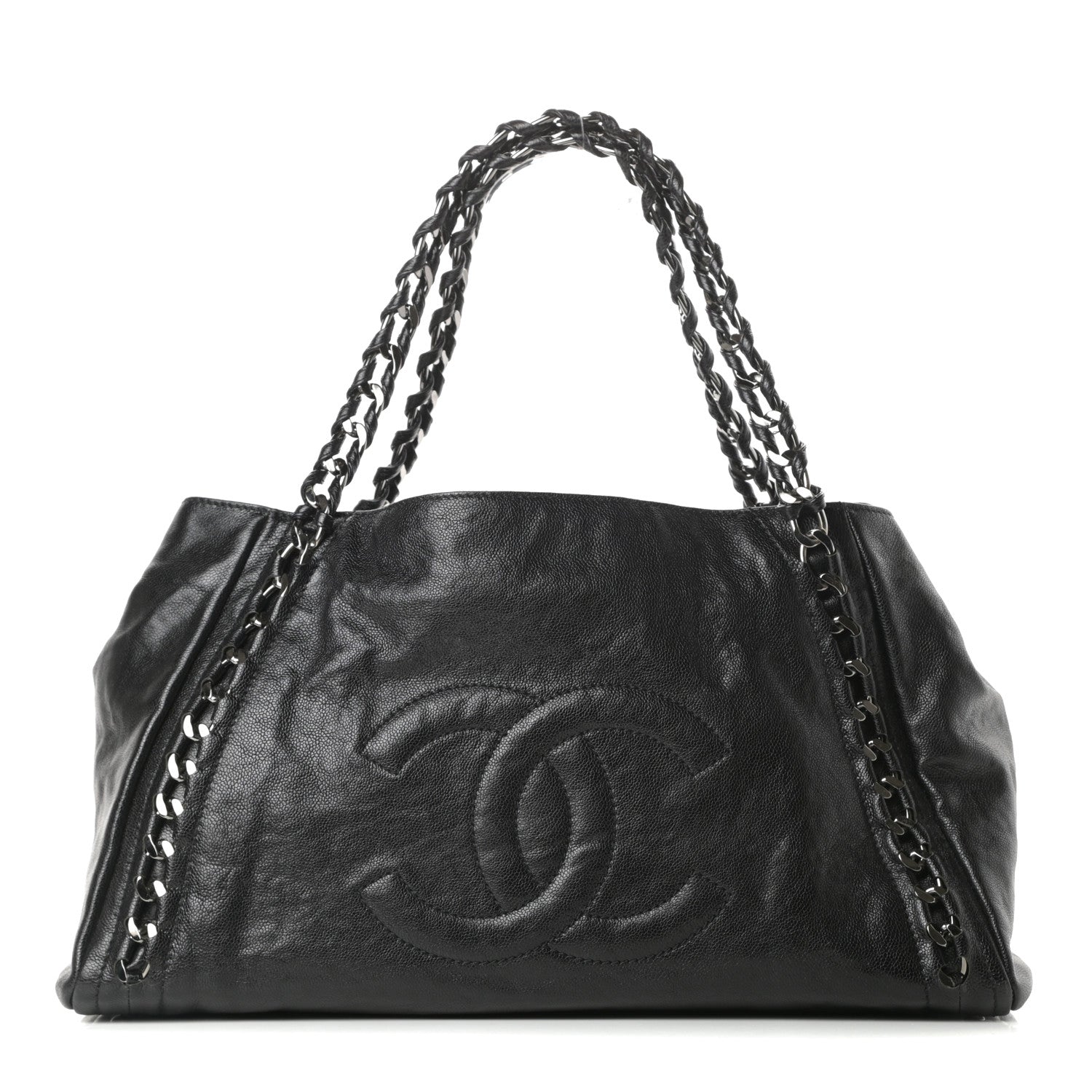 Chanel Glazed Caviar East West Modern Chain Tote Black 1 of 10