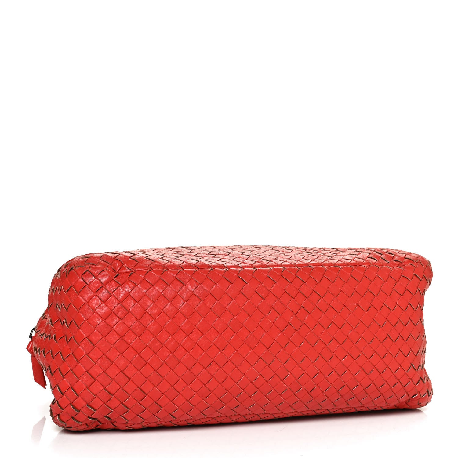 Bottega Veneta Nappa Intrecciato Shoulder Bag Red 3 of 12