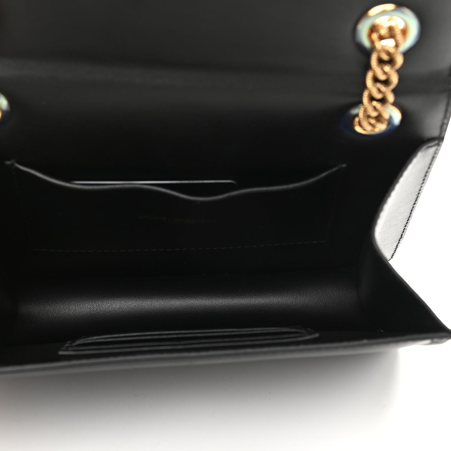 Smooth Calfskin Small Devotion Envelope Bag Black