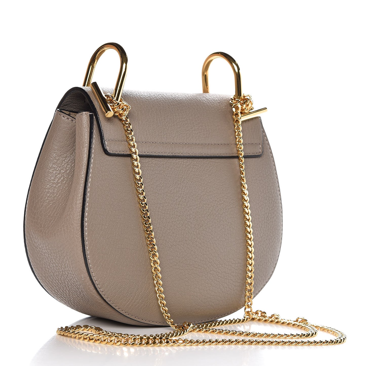 Grained Lambskin Mini Drew Shoulder Bag Motty Grey