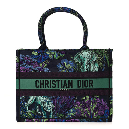 Christian Dior Canvas Embroidered Medium Toile De Jouy Voyage Book Tote Blue Multicolor 1 of 9