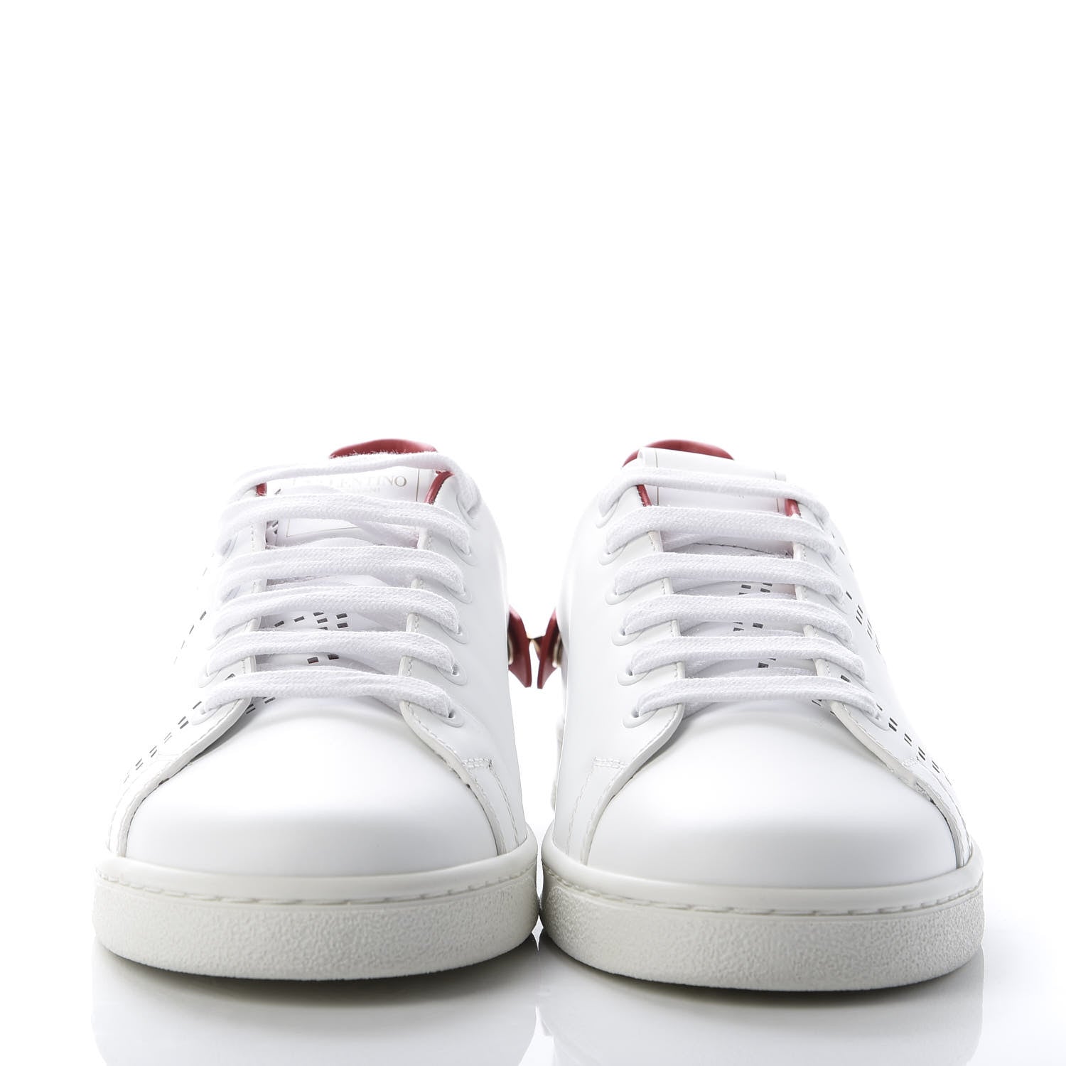 Valentino Garavani Calfskin Womens Backnet Sneakers 37 White Rosso Valentino 2 of 10
