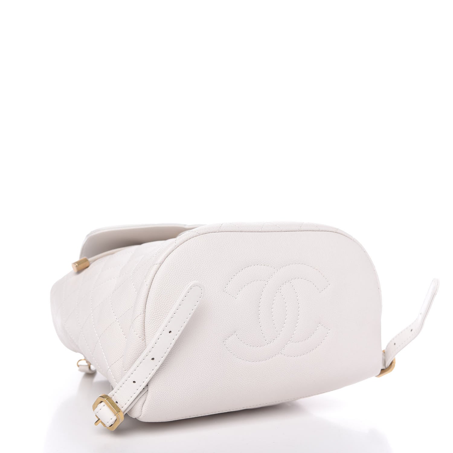 Chanel Caviar Quilted Filigree Backpack White 4 of 10
