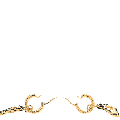 Chanel Lambskin Enamel CC Hanger Dangle Earrings Gold 3 of 6