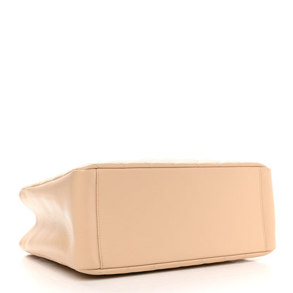 Chanel Caviar Quilted Grand Shopping Tote GST Beige 4 of 9
