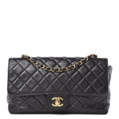 Chanel Lambskin Quilted Medium Single Flap Black 1 of 11
