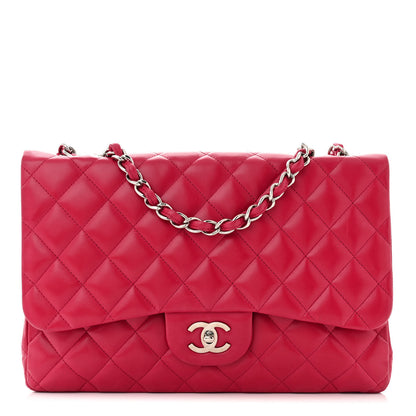 Chanel Lambskin Quilted Jumbo Single Flap Red 1 of 12