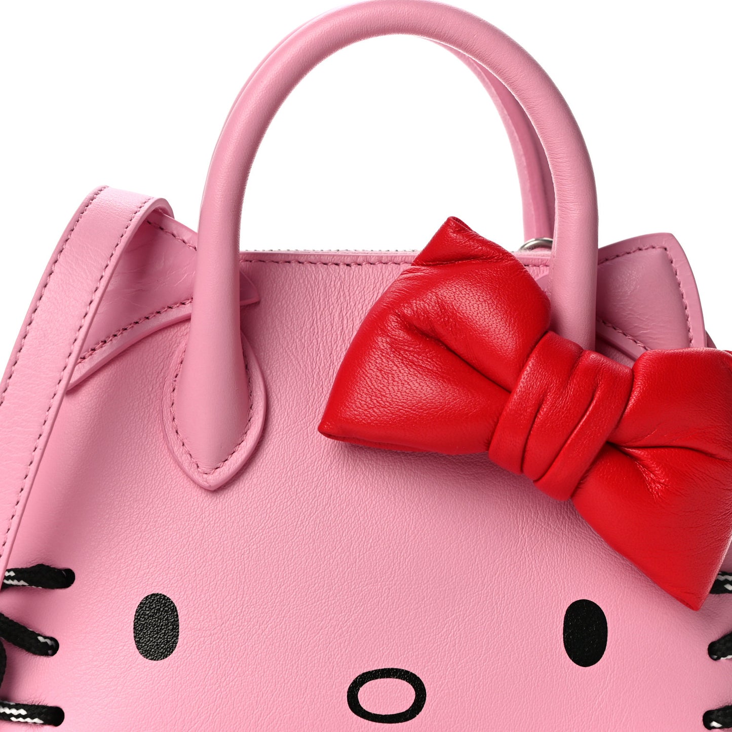 Calfskin Hello Kitty XXS Ville Top Handle Bag Pink